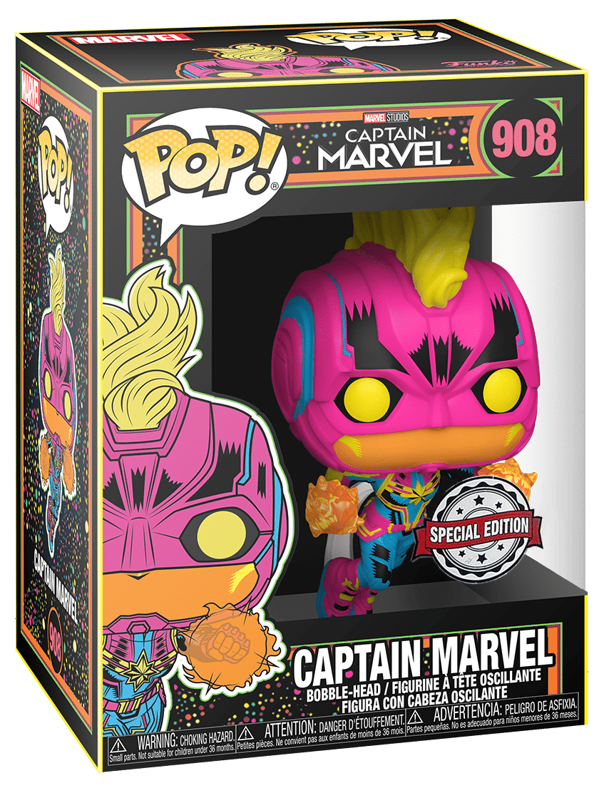 Pop! Marvel: Captain Marvel - Captain Marvel Blacklight #908